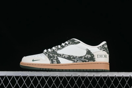 Nike Travis Scott x Fragment Design x Air Jordan 1 Low OG SP Casual Sneakers - XS2024-010