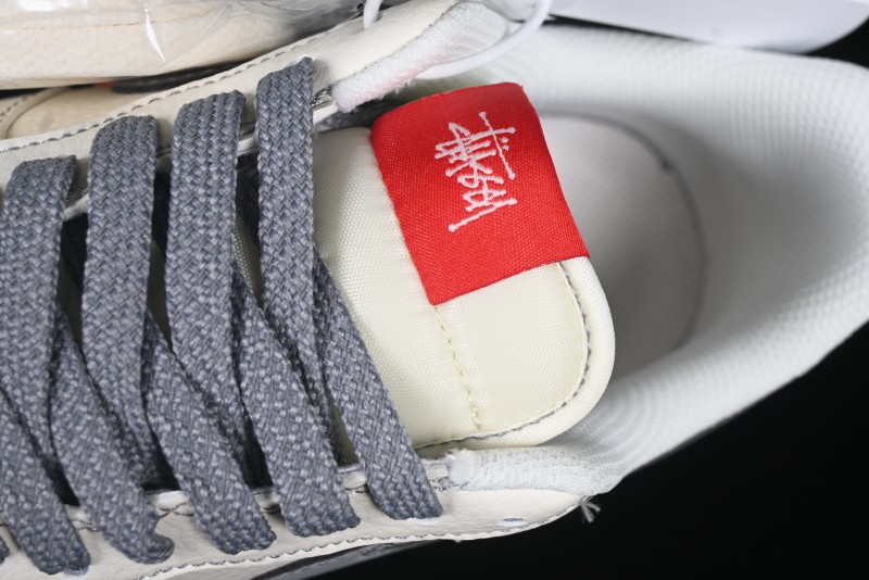 Nike Air Force 1 '07 Low Stussy Collaboration Dual-Tone Grey Swoosh Casual Sneakers - HH7518-037