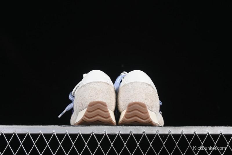 New Balance 237 Heritage Sneakers - Suede and Mesh in Muted Gray with Blue Accents
