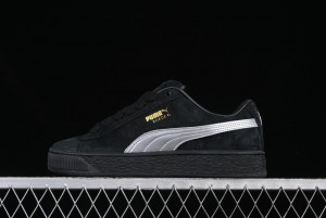PUMA Suede XL Classic Men's Sneakers - Black with Metallic Silver Accents