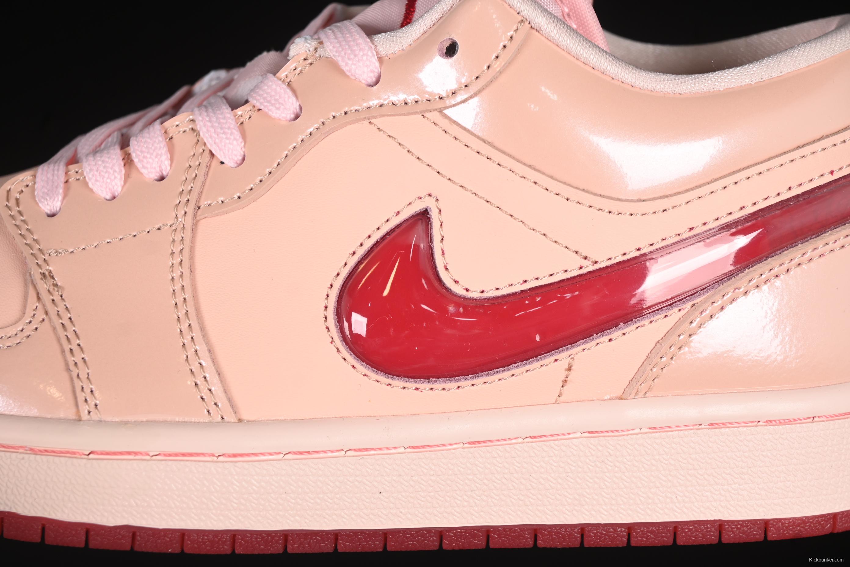 Nike Air Jordan 1 Low AJ1 Valentine's Day Jelly Pink Low Top Lifestyle Basketball Shoes - HF3174-600