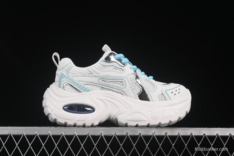 GG-CC Casual Fashion Sporty Chunky Platform Sneakers Series 879 Blue