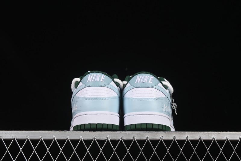 Nike Dunk Low Deconstructed Snake Emblem White Blue Low-Top Casual Sneakers - DD1391-101