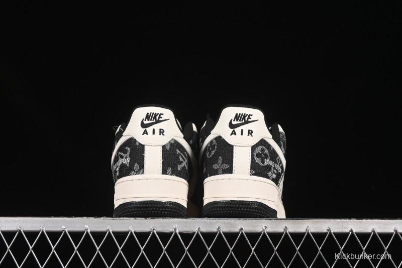 Nike Air Force 1 '07 Low LV Collaboration Double Print Denim Casual Sneakers - YX5066-317