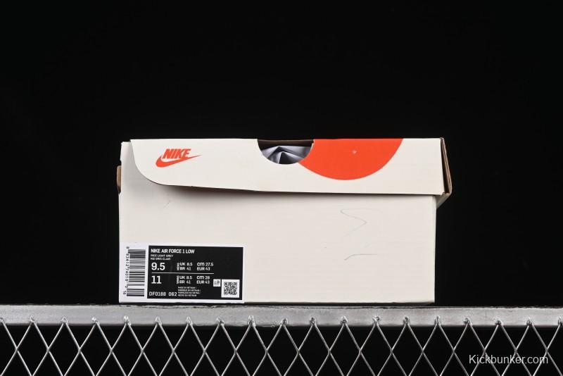 Nike Air Force 1'07 Low Balenciaga Collaboration Blue Woven Label Low-Top Casual Sneakers - DF0188-062