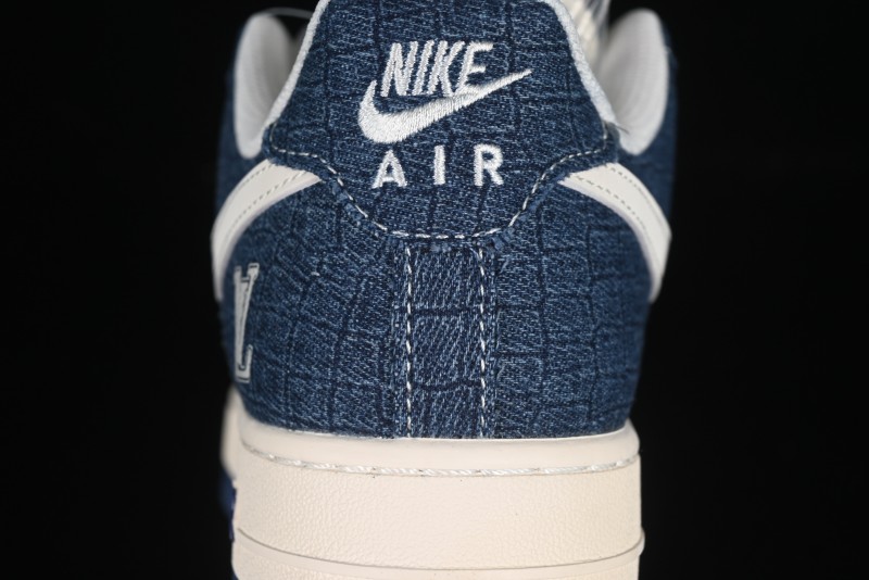Nike Air Force 1'07 Low LV Collaboration Dark Blue Checkerboard Casual Sneakers - XS1958-551