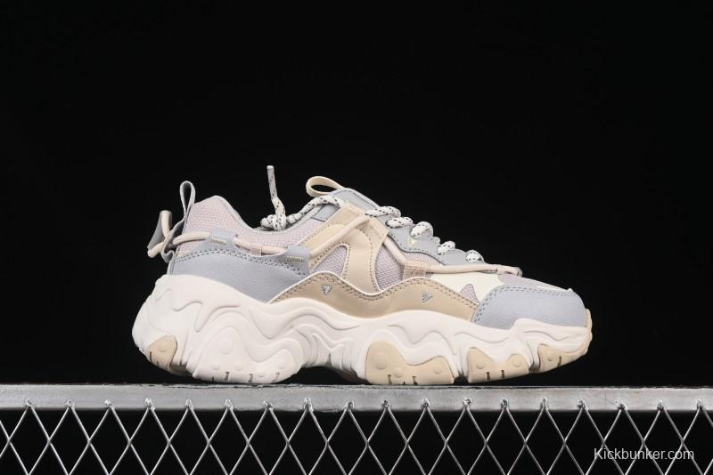 Fila Heritage Fluid Cat Claw 5.0 Vintage Dad Shoes with Lace-Up Design - F12W412105FLV