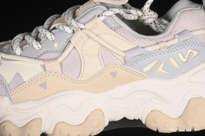 Fila Heritage Fluid Cat Claw 5.0 Vintage Dad Shoes with Lace-Up Design - F12W412105FLV