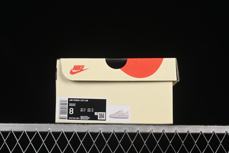 Nike Air Force 1 '07 Low Stussy Collaboration Beige Mini Swoosh Casual Sneakers - HH7518-064