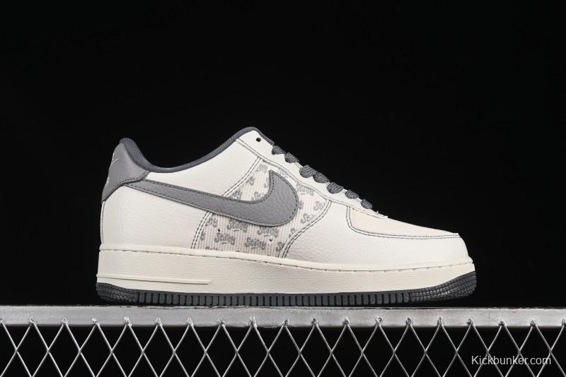 Nike Air Force 1'07 Low Stussy Collaboration Woven Fabric Low-Top Casual Sneakers - BZ6808-101