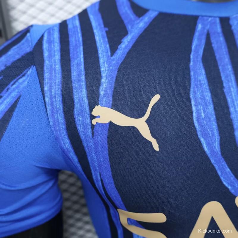 Player Version 25/26 Al Hilal Home Blue with Vertical Stripes Jersey