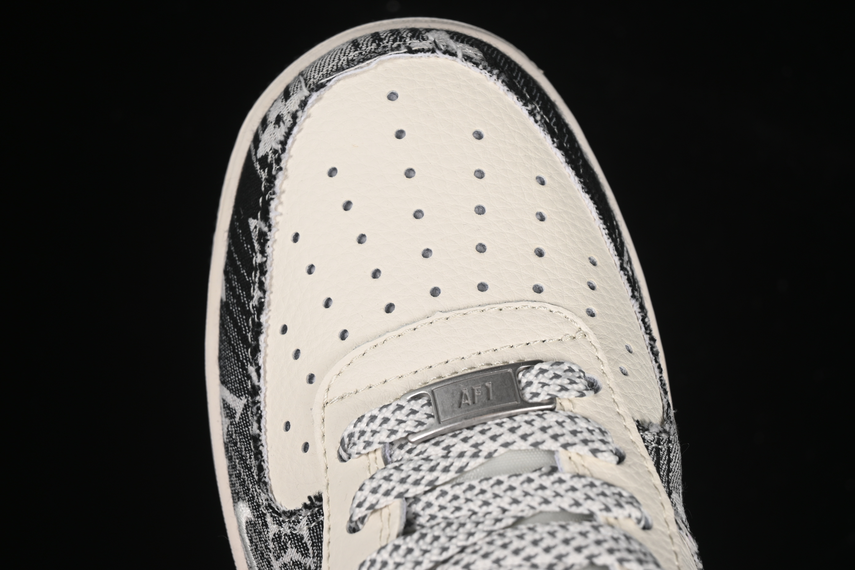 Nike Air Force 1'07 Low LV Collaboration Black Floral Denim Casual Sneakers - XS1958-585