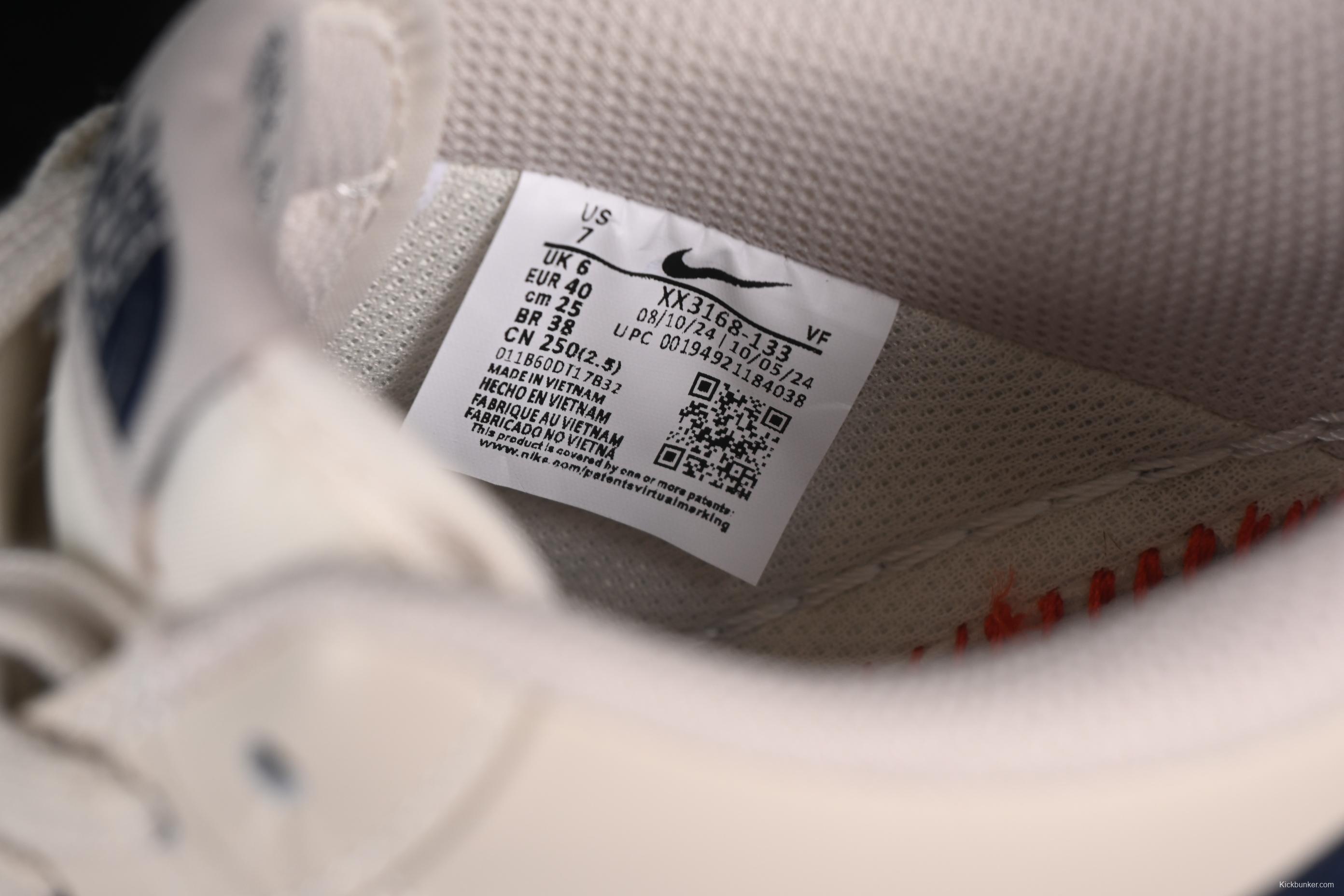 Nike Air Force 1 '07 Low The North Face Collaboration Red Heel Navy Blue Casual Sneakers - XX3168-133