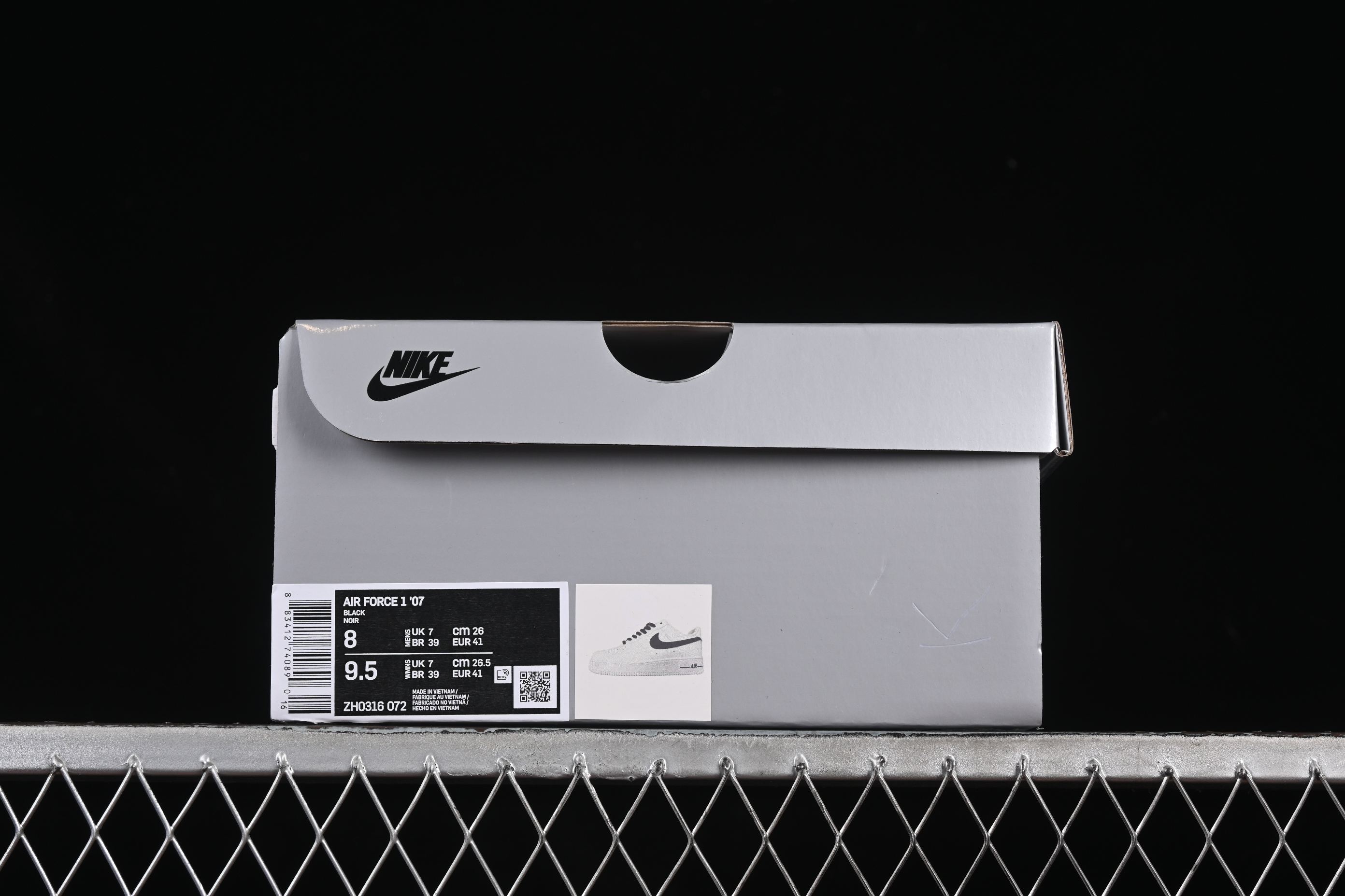 Nike Air Force 1 '07 Low White Black Hemp Casual Sneakers - ZH0316-072