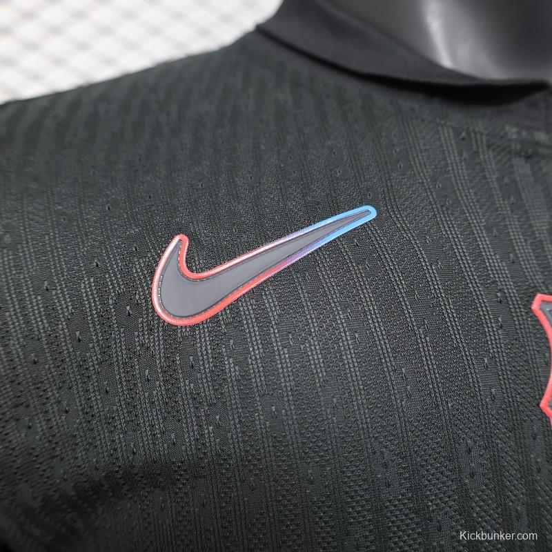 Player Version 24/25 Barcelona x Travis Scott Away Black Jersey With Red Sponsor