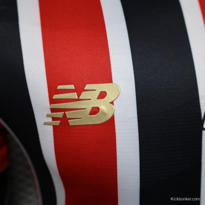 Player Version 25/26 Sao Paulo Home Jersey With Full Sponsors
