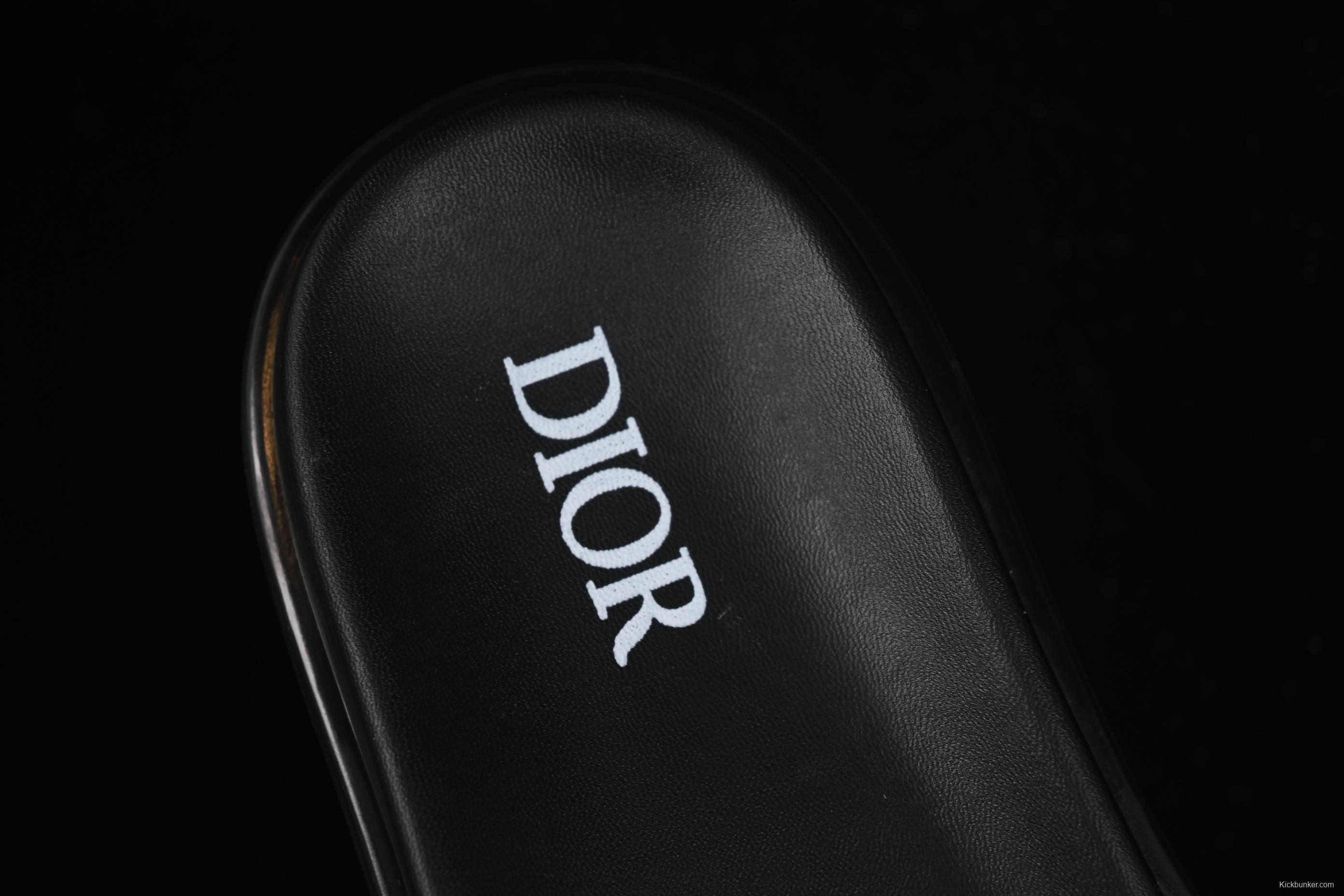 Dior Aqua Summer Men's Platform Casual Sandals with Oblique Print and Leather Accents - 3SA126ZSA