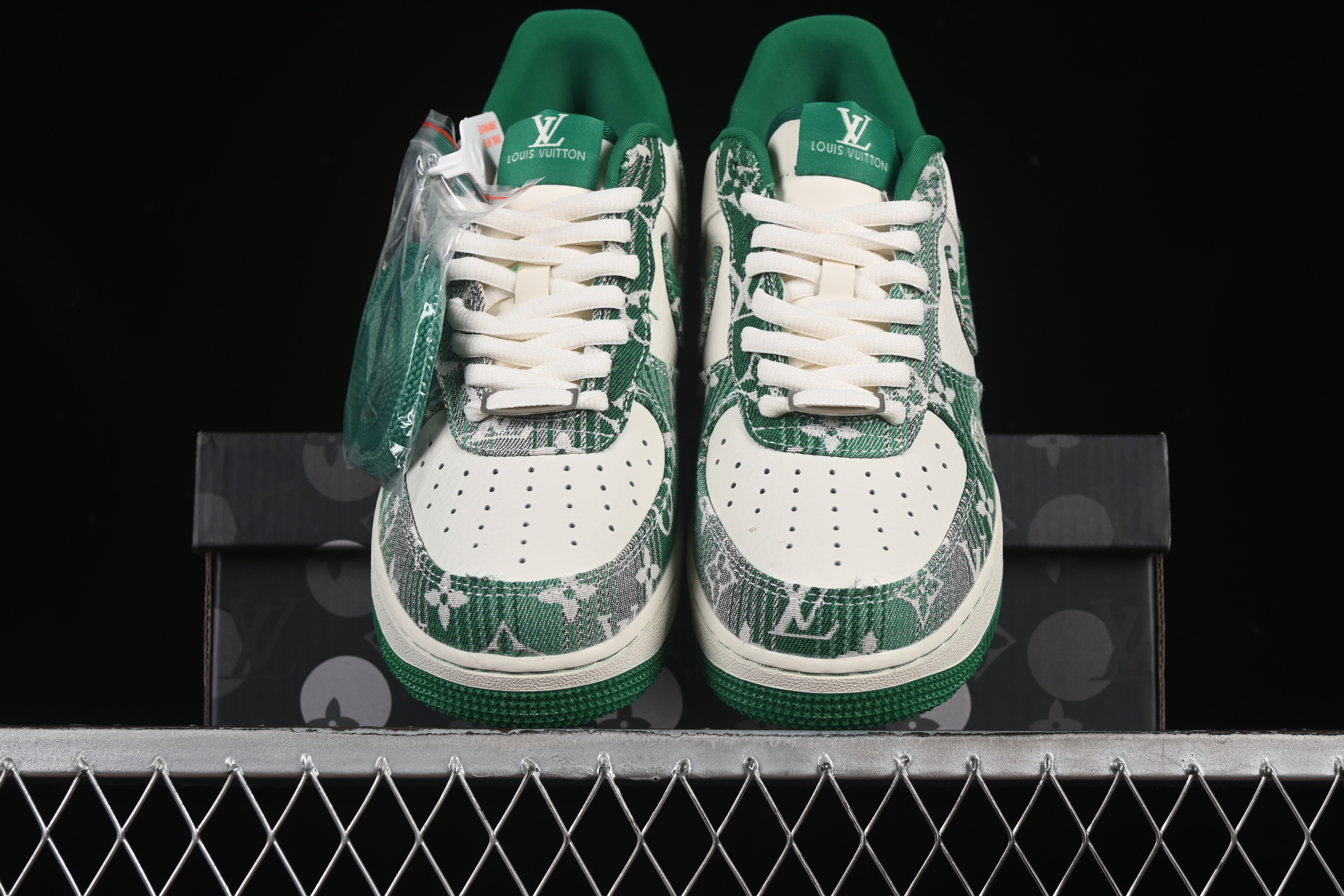 Nike Air Force 1 '07 Low LV Collaboration Green Denim Casual Sneakers - SC9207-538