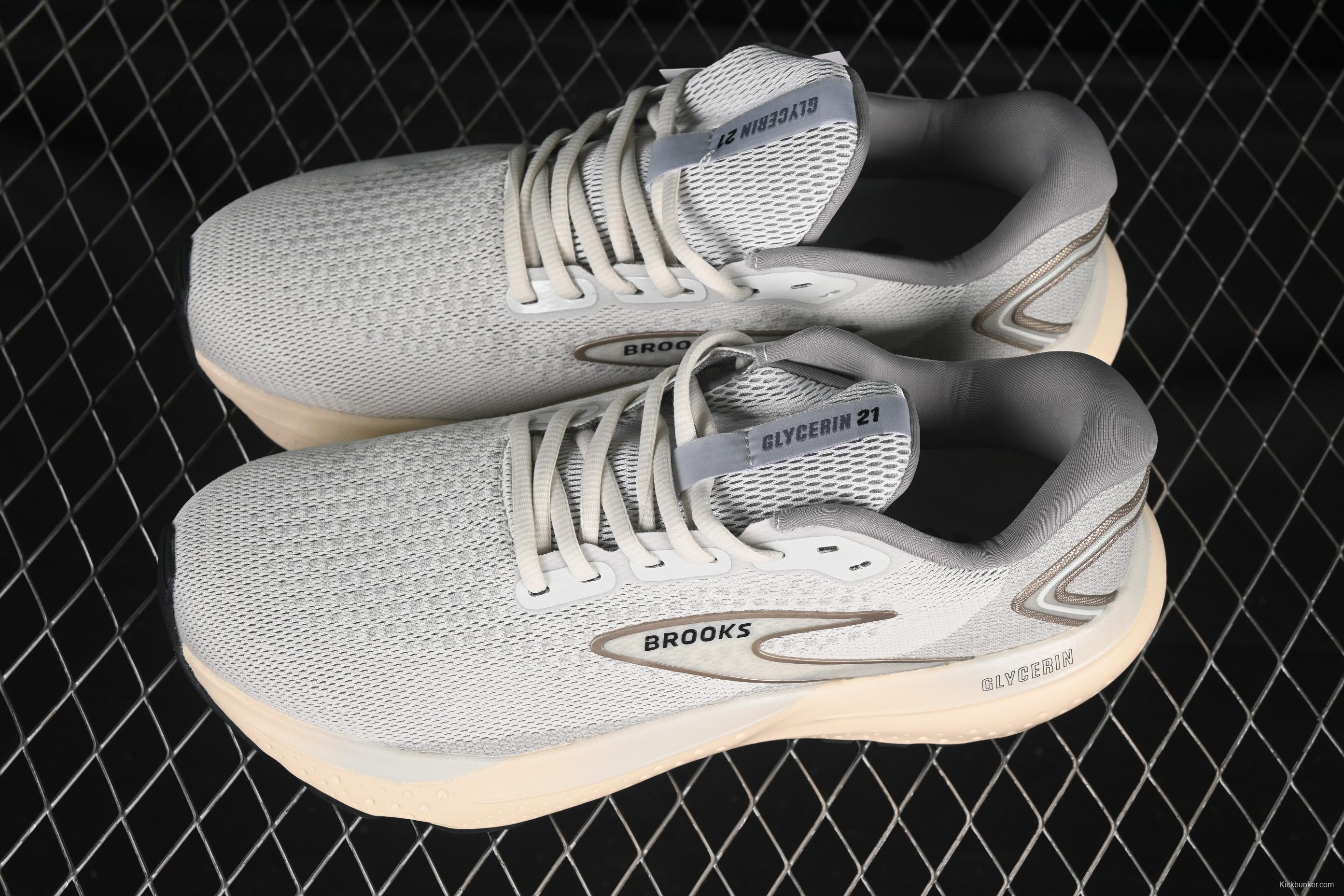 Brooks Glycerin 21 Cushioned Marathon Nitrogen Running Shoes - 1104191D085