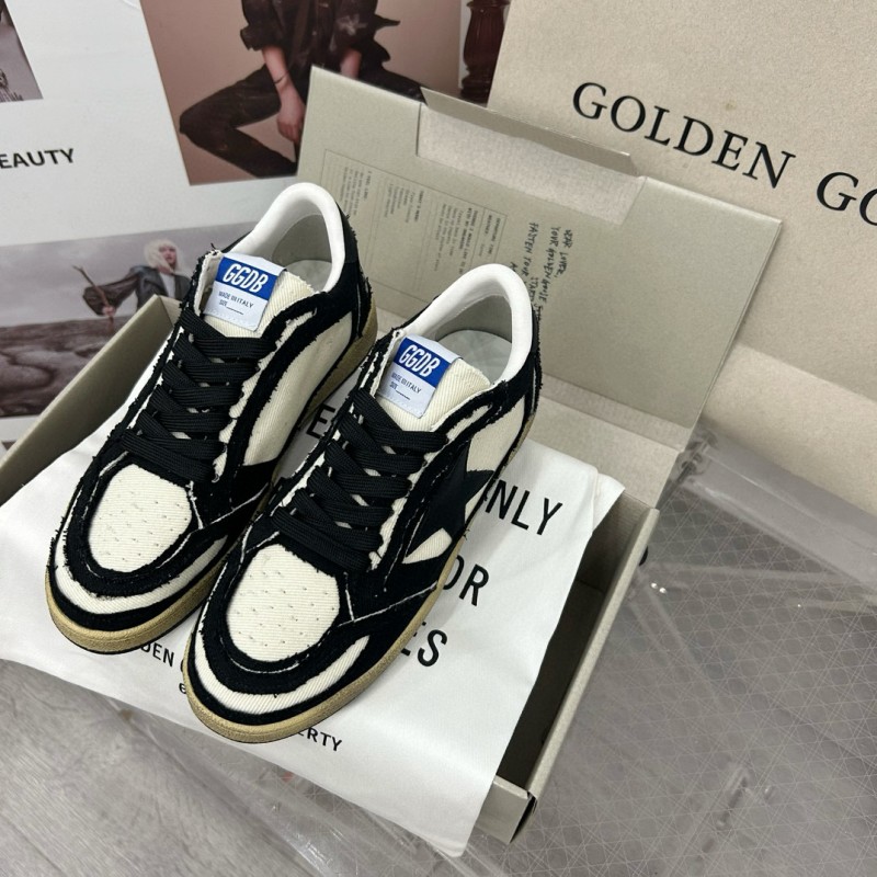 2024 Unisex GGDB Black White Canvas Leather Low Top Sneakers MJ00260
