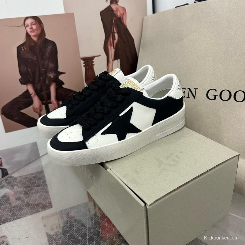 2024 Unisex GGDB Black White Leather Sneakers 