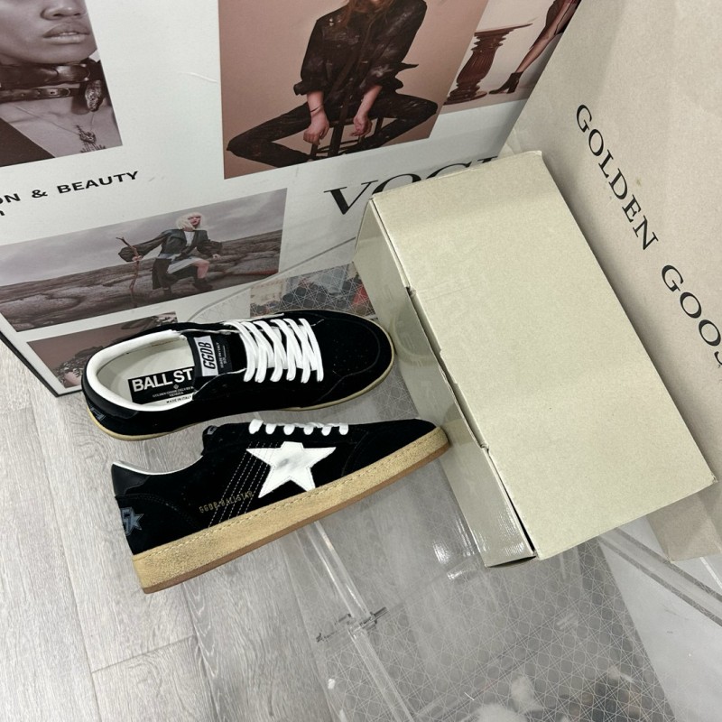 2024 Unisex GGDB Black White Suede Low Top Sneakers MJ00260