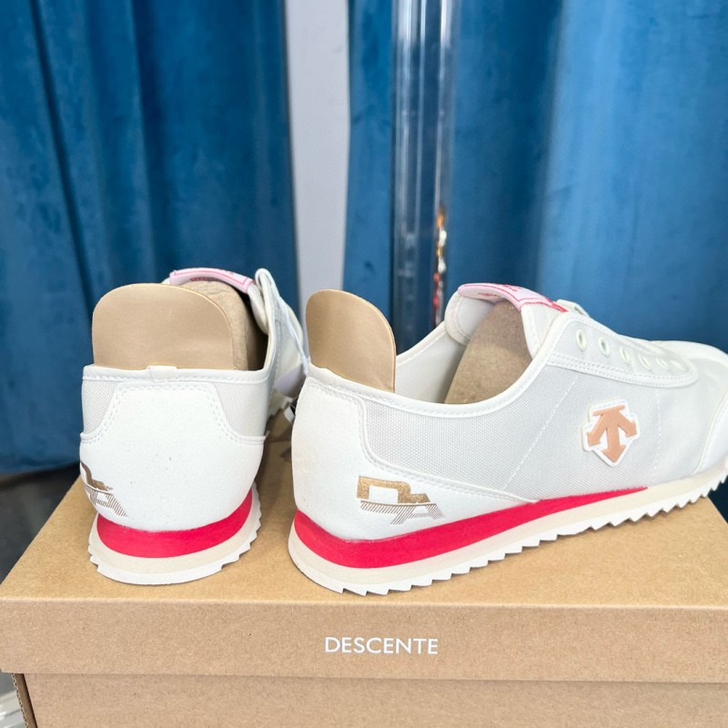2024 Unisex DESCENTE White Canvas Plimsolls MJ00280