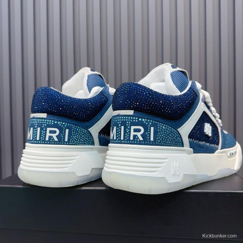 2024 Unisex Amiri Blue White Leather Sneakers MJ00410