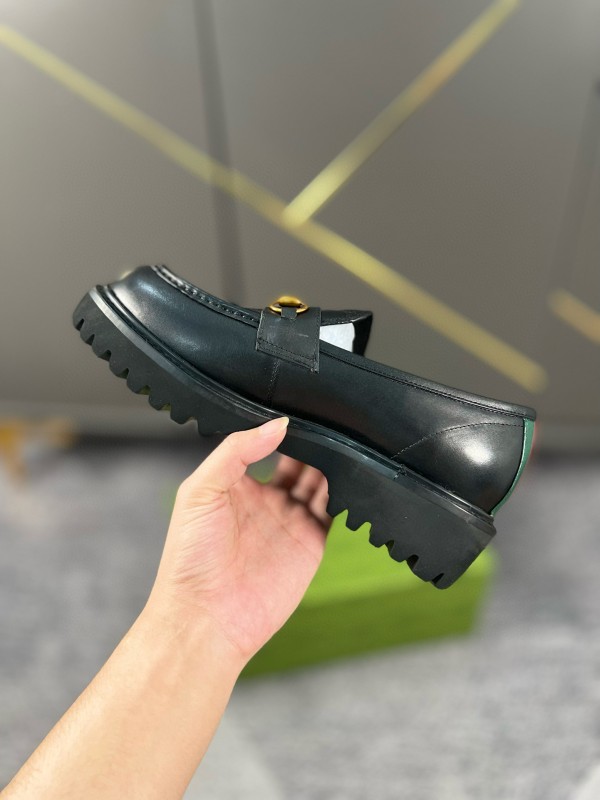 2024 Men Gucci Black Leather Formal Shoes MJ00300