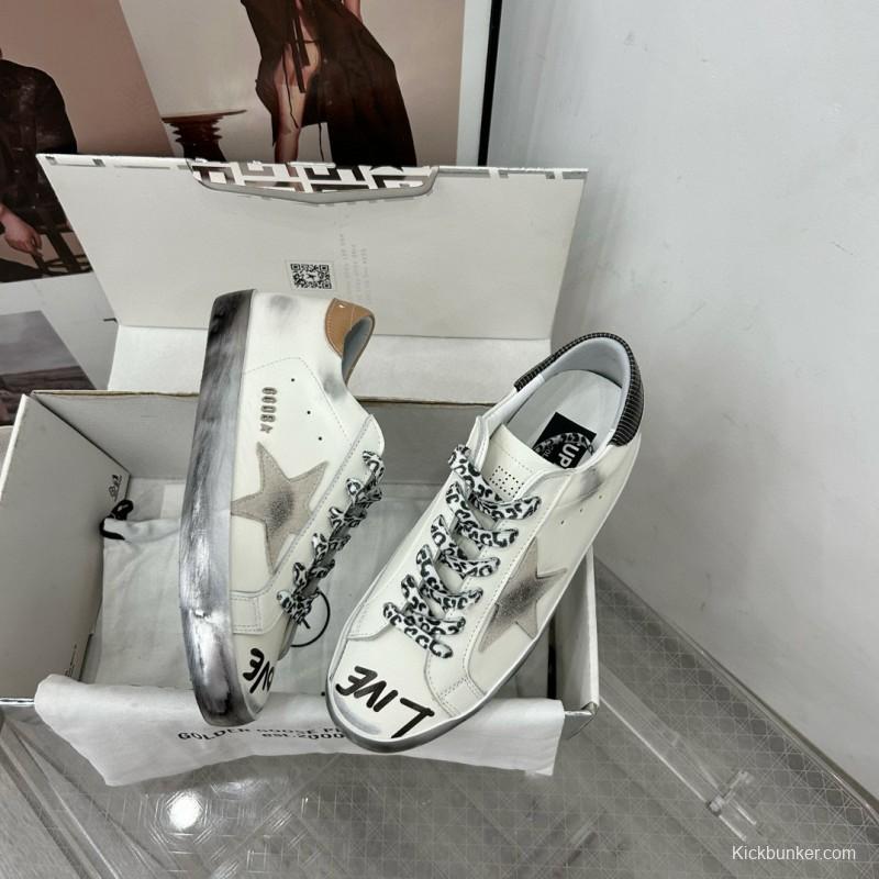 2025 Unisex GGDB White Beige Grey Leather Sneakers SUPER STAR