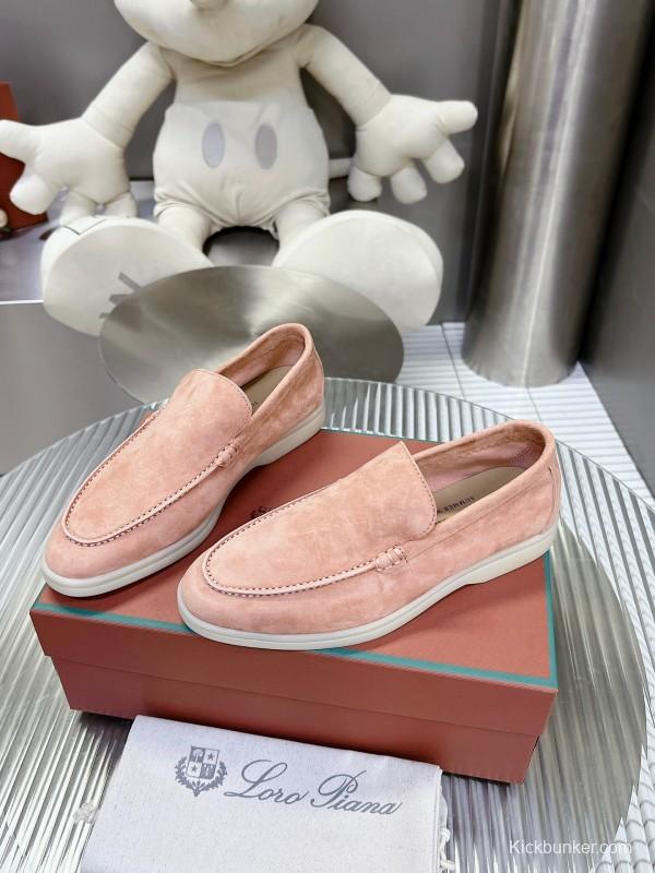 2025 Unisex Philipp Plein Beige Nubuck Loafers Soft Latex Sole LY00260