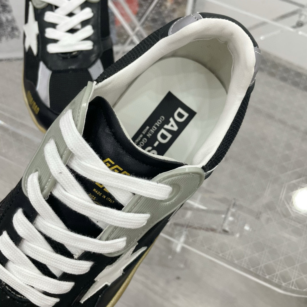 2024 Men GGDB Black White Suede Mesh Sneakers