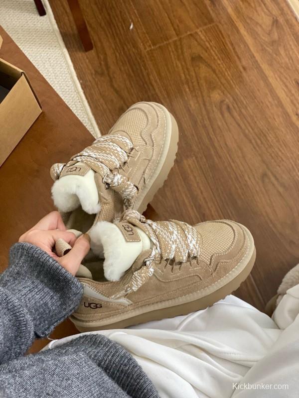 2024 Women UGG Beige Suede Textile Casual Shoes MJ00290