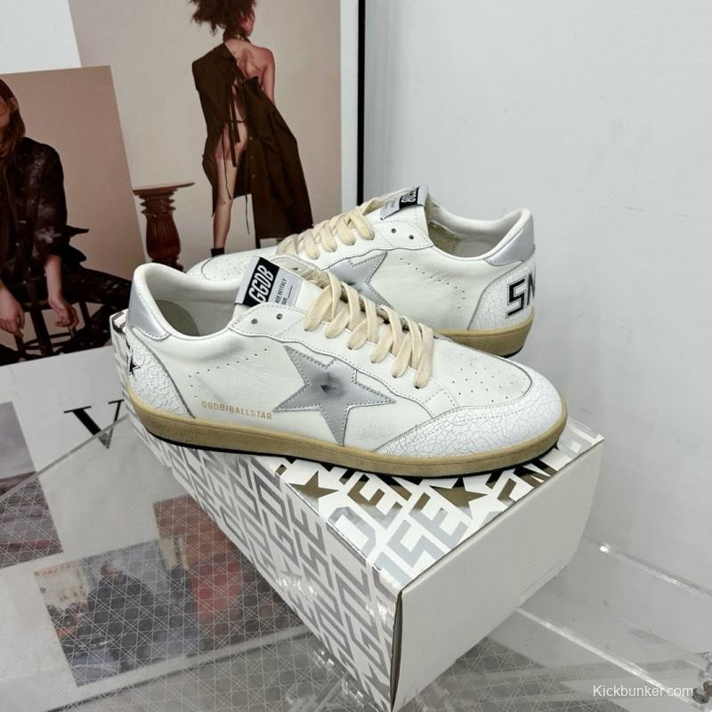 2024 Unisex GGDB White Grey Leather Low Top Sneakers MJ00260