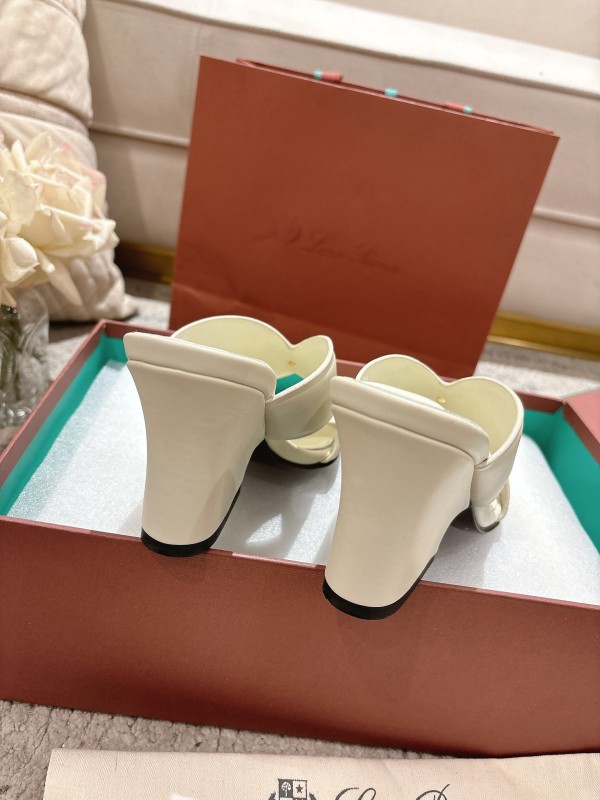2025 Women LP White Leather Sandals LY00300