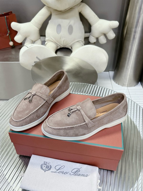 2024 Unisex LP Beige Suede Loafers MJ00270