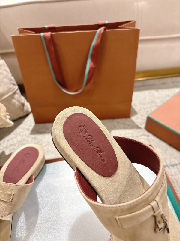 2025 Slippers Le Parmentier Beige Suede Slippers LY00250