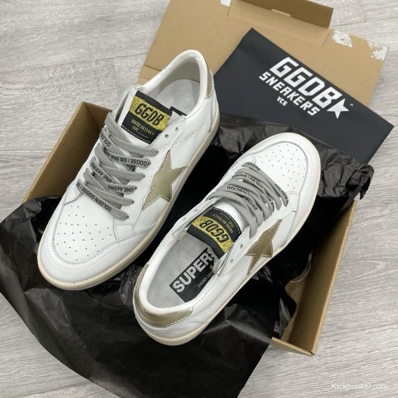 2024 Unisex GGDB White Gold Leather Sneakers MJ00260