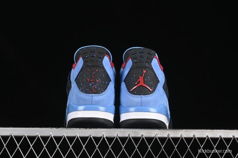 Nike Travis Scott Cactus Jack x Air Jordan 4 Retro AJ4 Collaboration Suede Blue - 308497-406