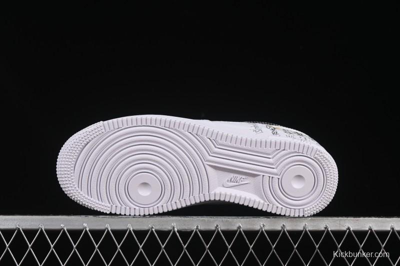 Nike Air Force 1'07 Low East Fence Drunk Chinese Style Gradient Yellow Low-Top Casual Sneakers - ZH0316-082