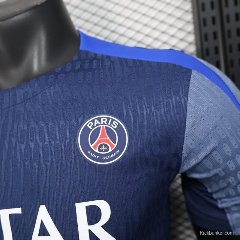 Player Version 25/26 Paris Saint-Germain PSG Blue with Vertical Stripes Jersey