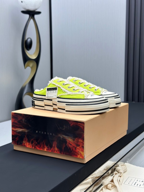 2025 Unisex XVESSEL Yellow White Canvas Plimsolls Vulcanized AS00240