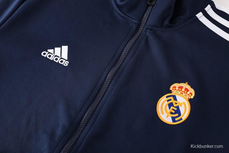 25/26 Real Madrid Navy Full Zipper Jacket +Long Pants