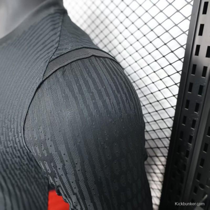 Player Version 2025 England Away Black Long Sleeve Jersey