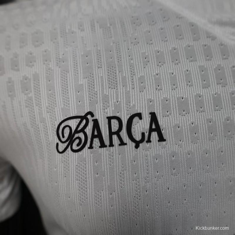 Player Version 25/26 FC Barcelona White Jersey With 304 Sponsor