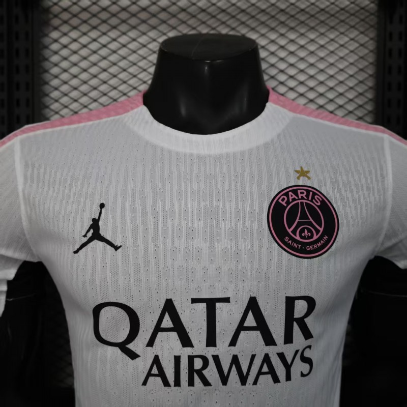 Player Version 25/26 Paris Saint-Germain White with Pink Trim Jersey