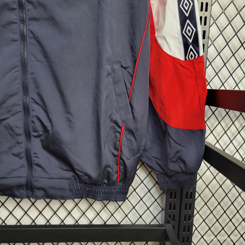 2025 England Jacket Navy/Red/White Windbreaker