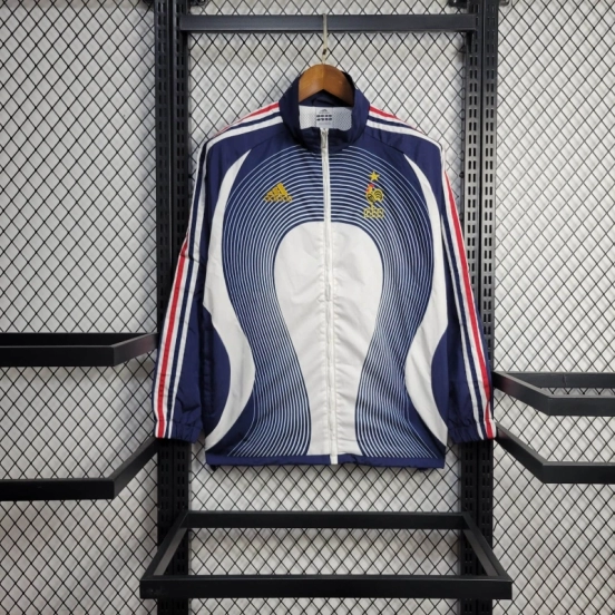 2025 France Jacket Blue/White Stripe Windbreaker