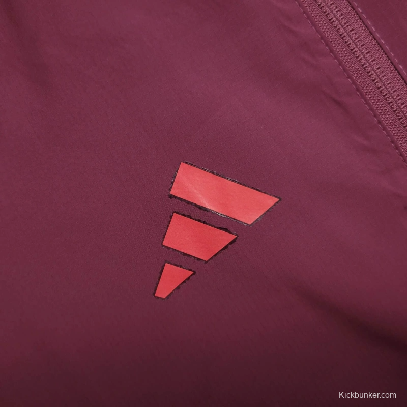 25/26 Bayern Munich Jacket Wine Windbreaker