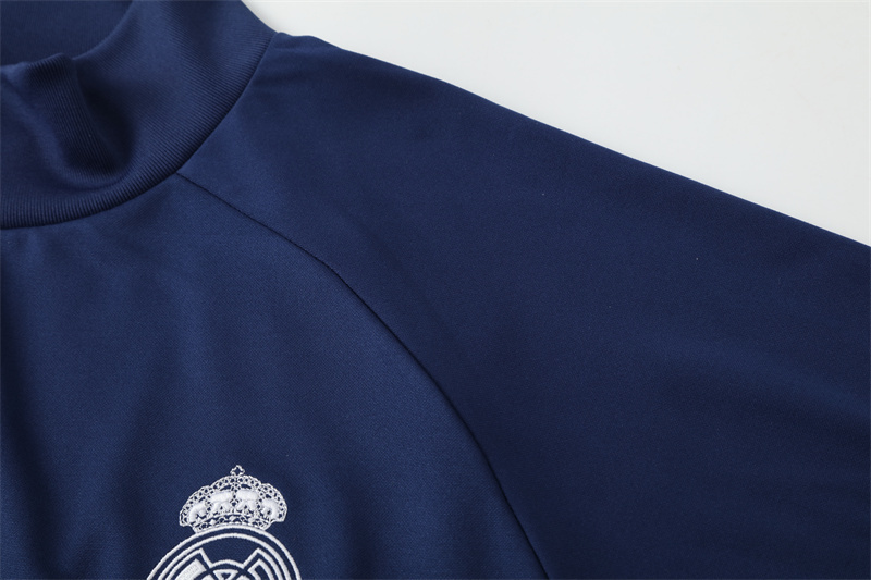 Retro 16/17 Real Madrid Royal Blue Half Zipper Jacket